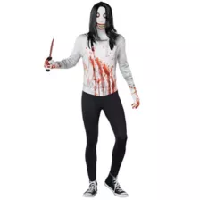 Adult Jeff the Killer Skin Suit Costume at Spirit Halloween