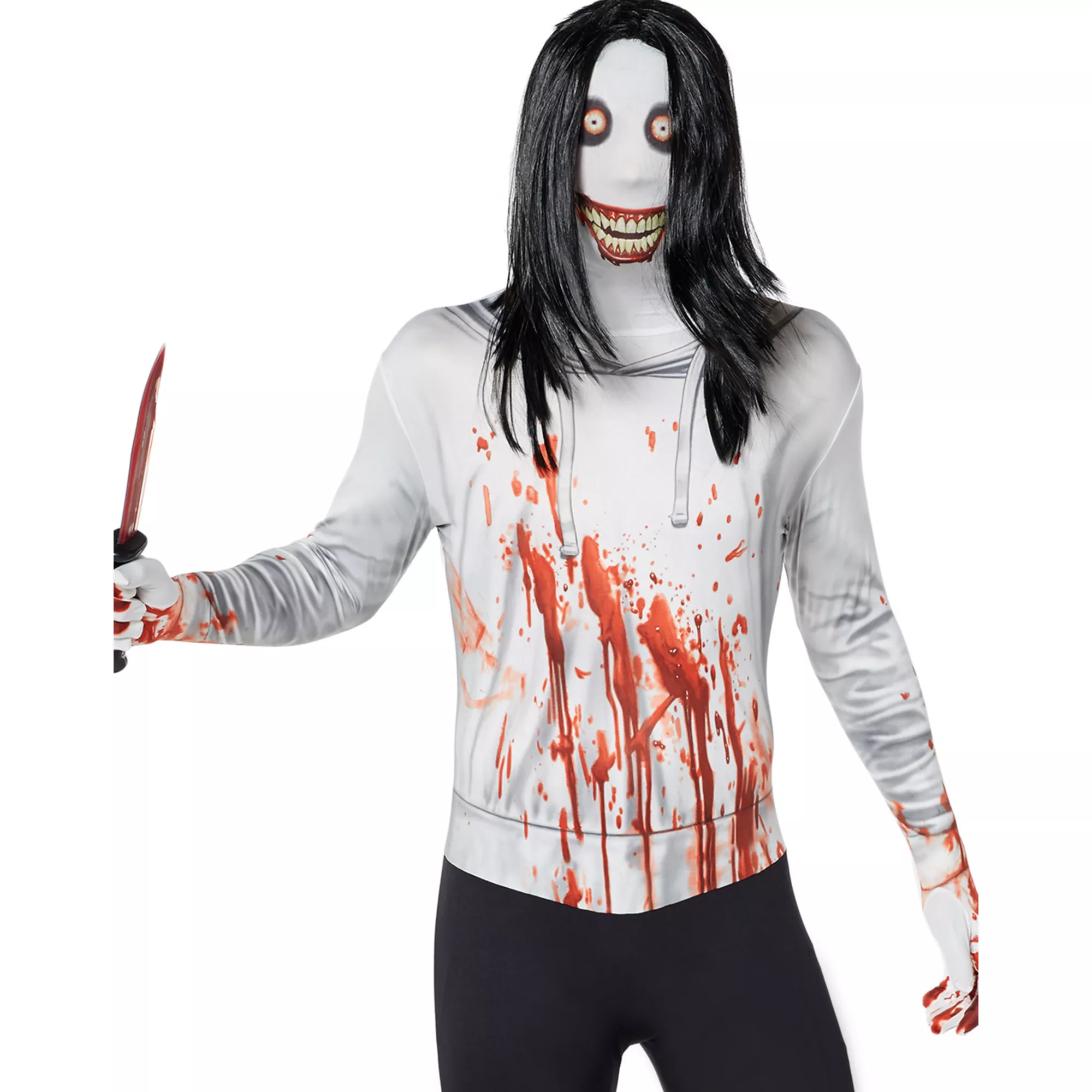Adult Jeff the Killer Skin Suit Costume at Spirit Halloween