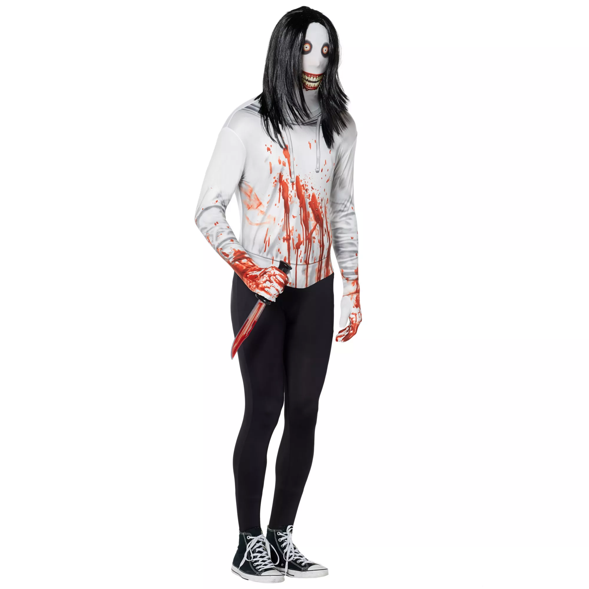 Adult Jeff the Killer Skin Suit Costume at Spirit Halloween