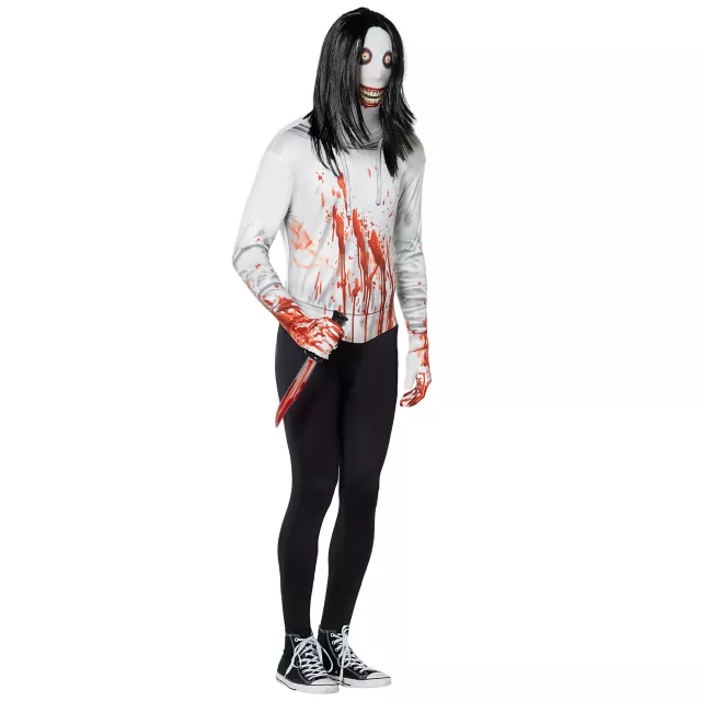 Adult Jeff the Killer Skin Suit Costume at Spirit Halloween