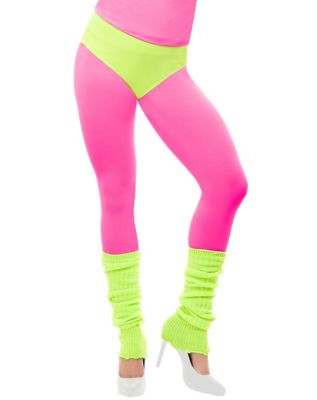 Underwraps Neon Pink Lace Adult Women's Costume Leggings, X-small : Target