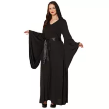 Adult Black Hooded Plus Size Dress at Spirit Halloween