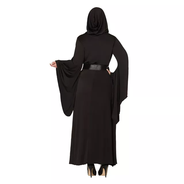 Adult Black Hooded Plus Size Dress at Spirit Halloween