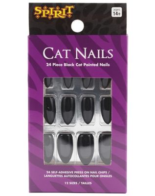 Black Cat Pointed Nails Spirithalloween Com