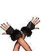 Black Faux Fur Cuff Fingerless Glove