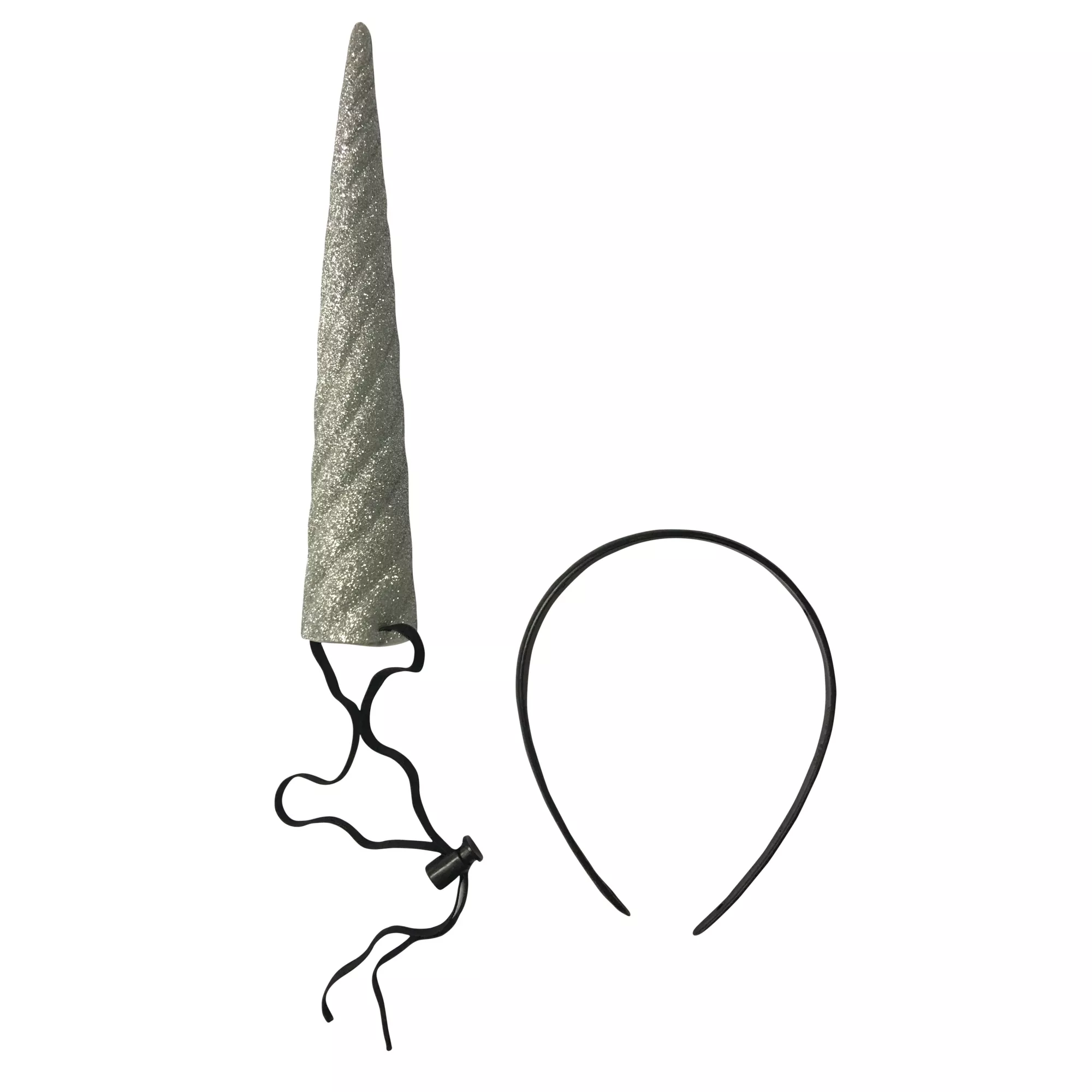 Silvertone Glitter Unicorn Horn at Spirit Halloween