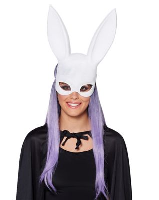 White Glitter Bunny Mask - Spirithalloween.com