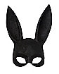 Black Glitter Bunny Mask