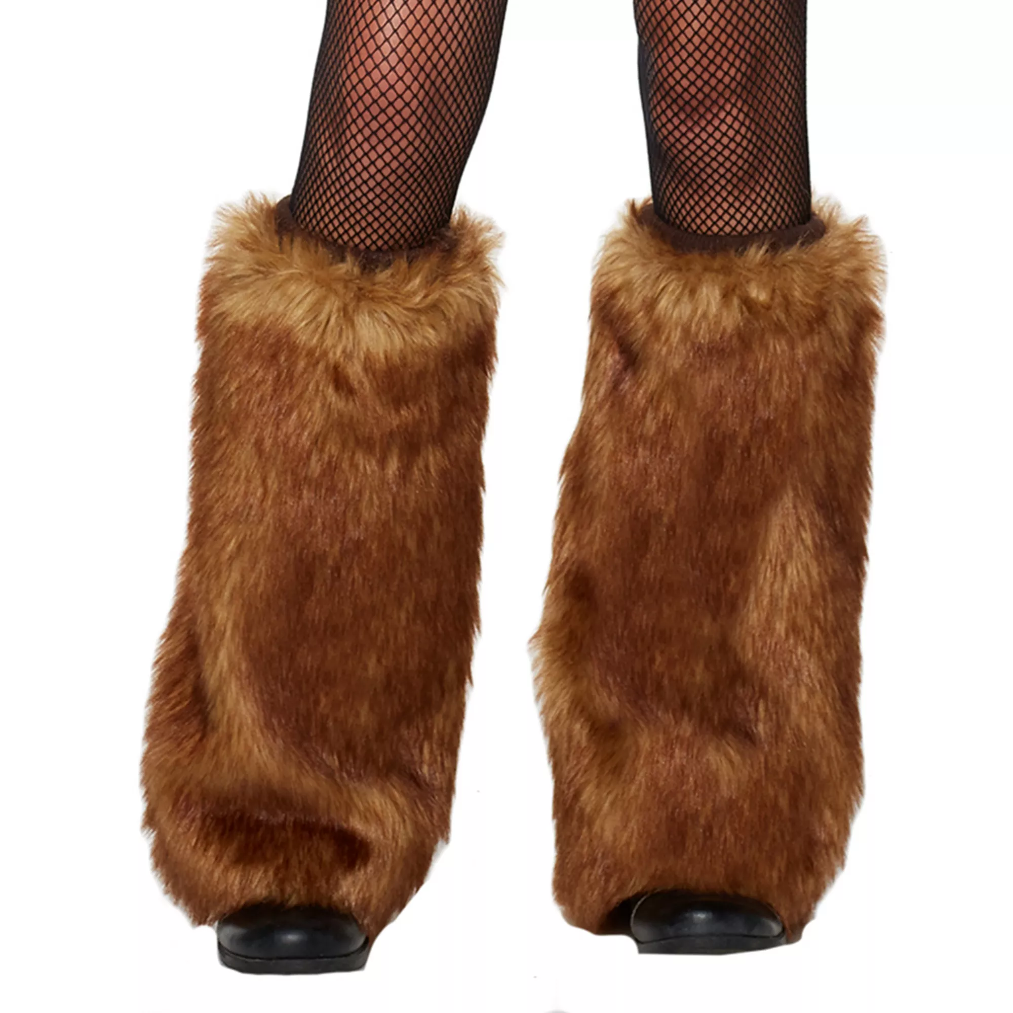 Brown Deer Faux Fur Leg Warmers at Spencer's