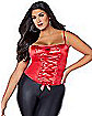 Red Lace Up Corset