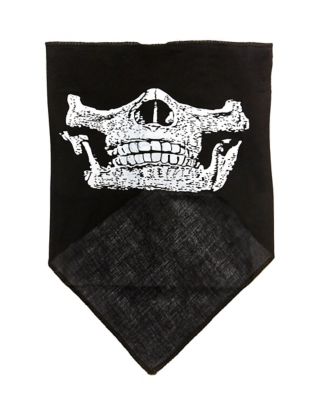 Bandana Vintage Highway To Hell - Tête De Mort Biker Flammes - Fabriqué USA, Occasion