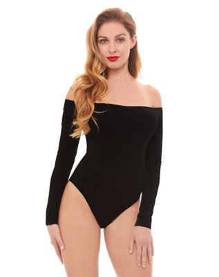 Off the Shoulder Black Bodysuit 