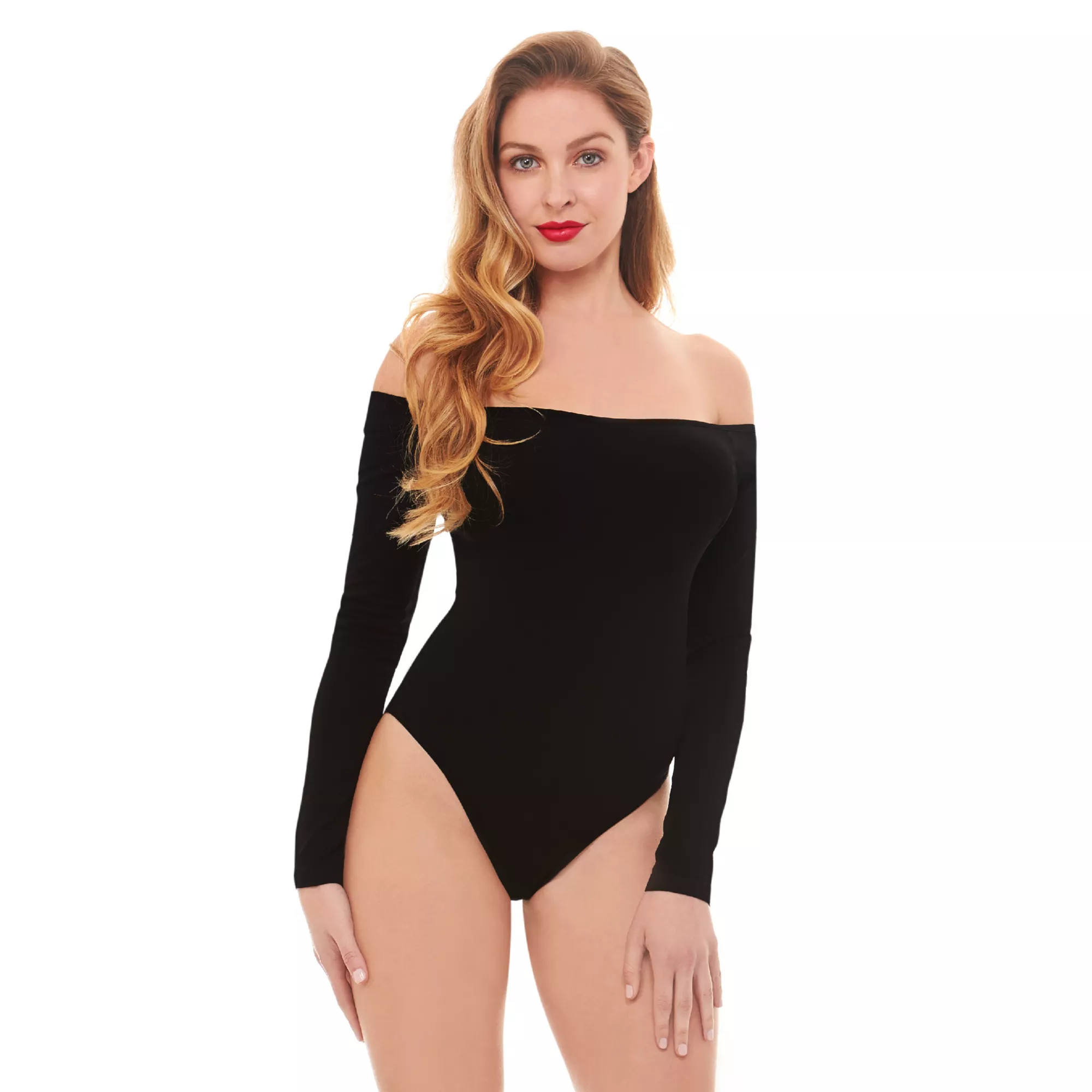 Off the Shoulder Black Bodysuit at Spirit Halloween