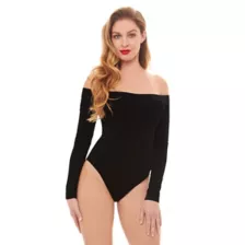 Off the Shoulder Black Bodysuit at Spirit Halloween