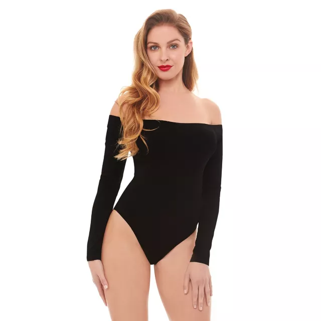 Off the Shoulder Black Bodysuit