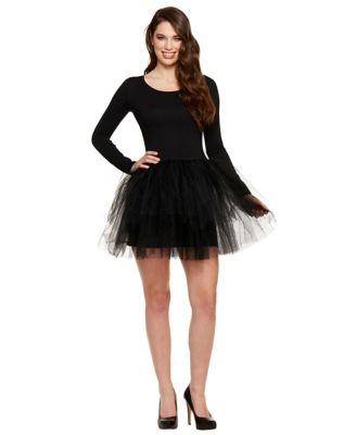 Plus Size Tutu Black Lace Dress