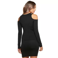 Adult Black Cold Shoulder Top at Spirit Halloween