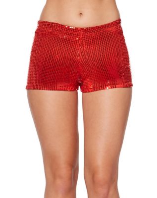 Red and blue sequin hot sale shorts