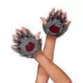 Faux Fur Wolf Gloves at Spirit Halloween