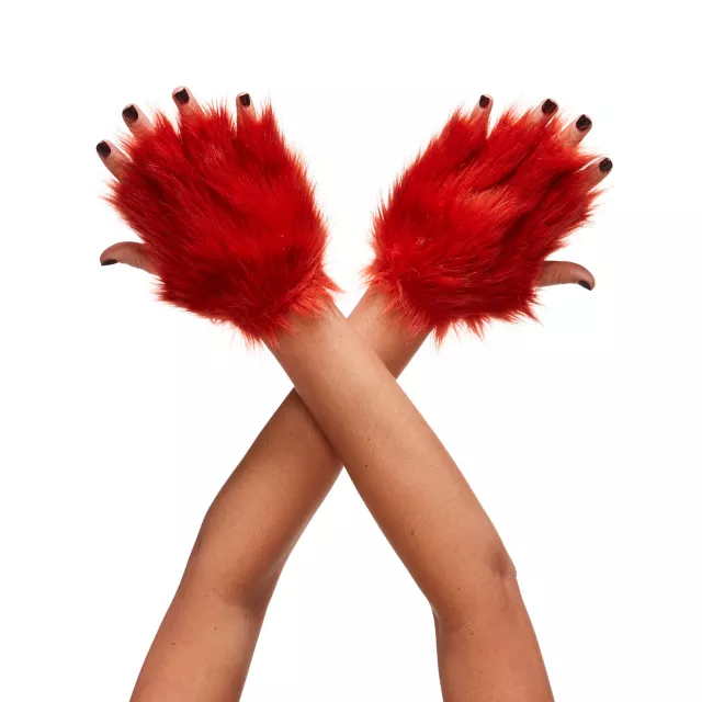 Faux Fur Fox Gloves at Spirit Halloween