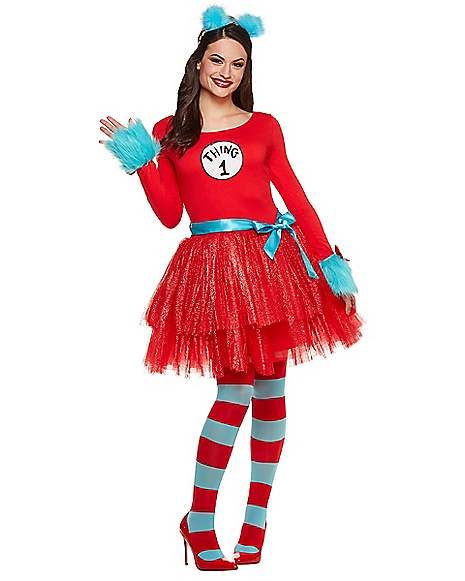 Seuss THING TuTu Dress Halloween Tween Costume Size XL 14-16 Details about   Spirit Dr 