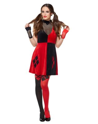 Adult Velvet Harley Quinn Costume DC Comics S