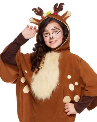 Kids Faux Fur Deer Poncho
