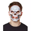 Doom EL Wire Light-Up Skeleton Half Mask at Spirit Halloween