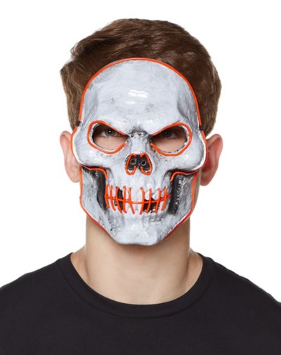 Doom EL Wire Light-Up Skeleton Half Costume Accessory by Spirit Halloween