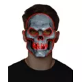 Doom EL Wire Light-Up Skeleton Half Mask at Spirit Halloween