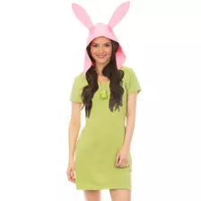 Adult Hooded Louise Costume - Bob's Burgers at Spencer's