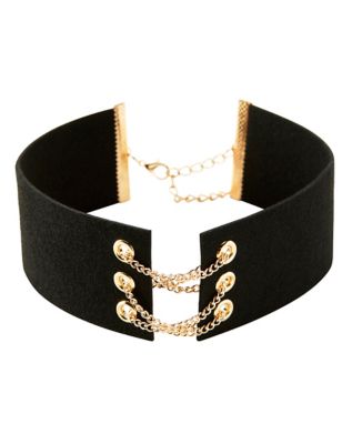 Lace Up Pirate Choker Necklace 7374