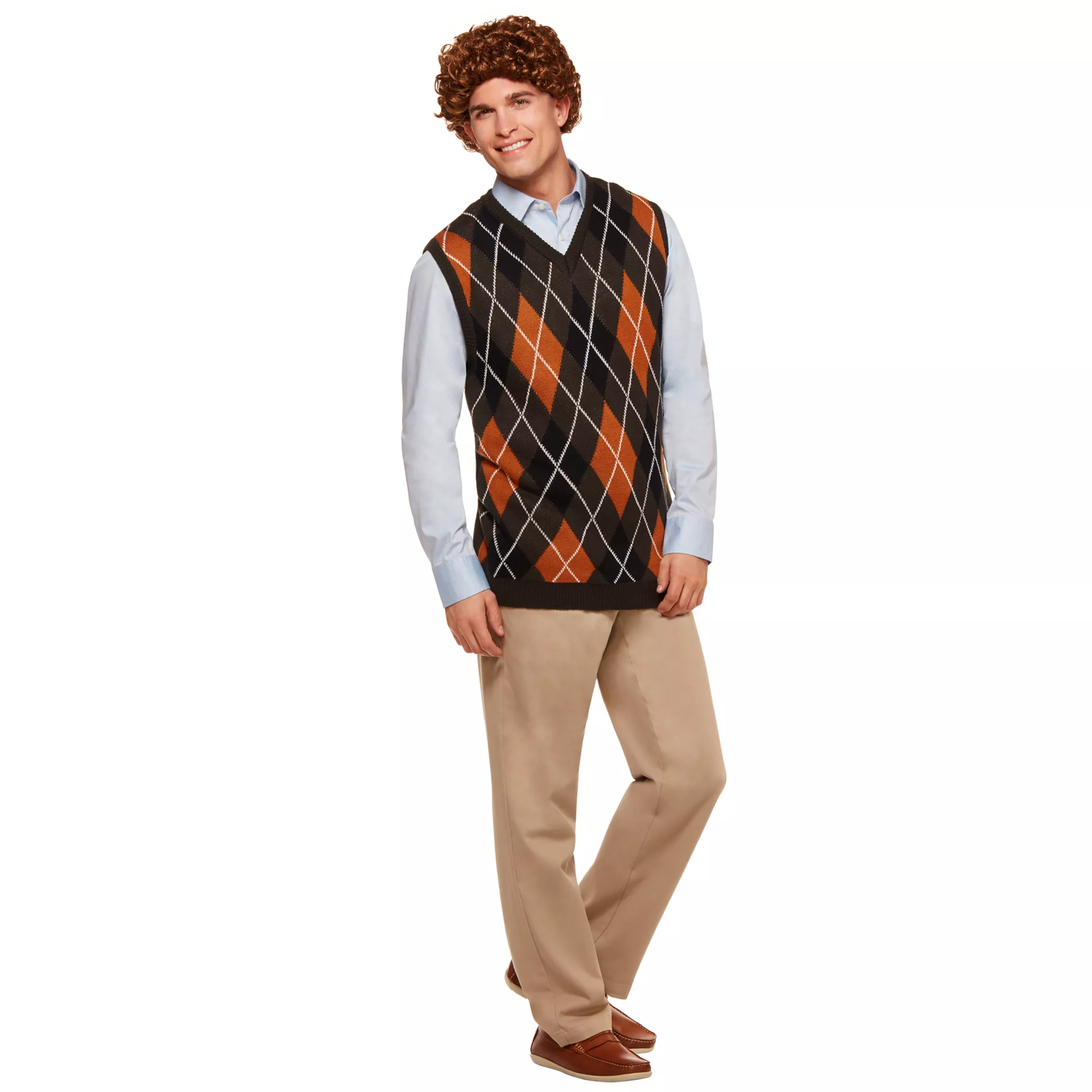Brennan Sweater Vest and Wig - Step Brothers at Spencer's
