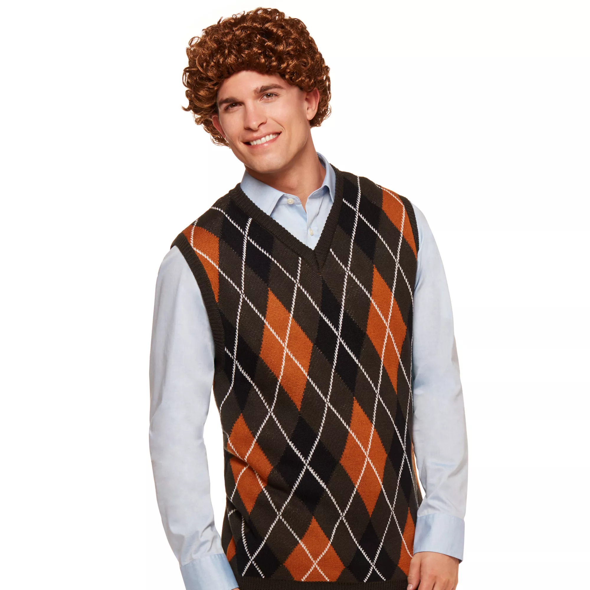 Brennan Sweater Vest and Wig - Step Brothers at Spencer's