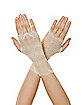 Fingerless White Lace Gloves