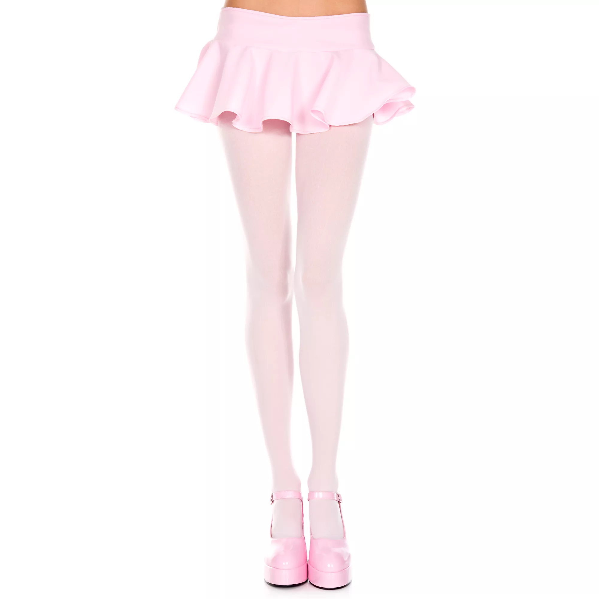 Opaque Pastel Pink Tights at Spirit Halloween
