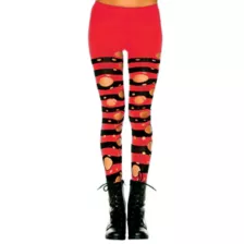 Girls Black and Red Shredded Tights at Spirit Halloween