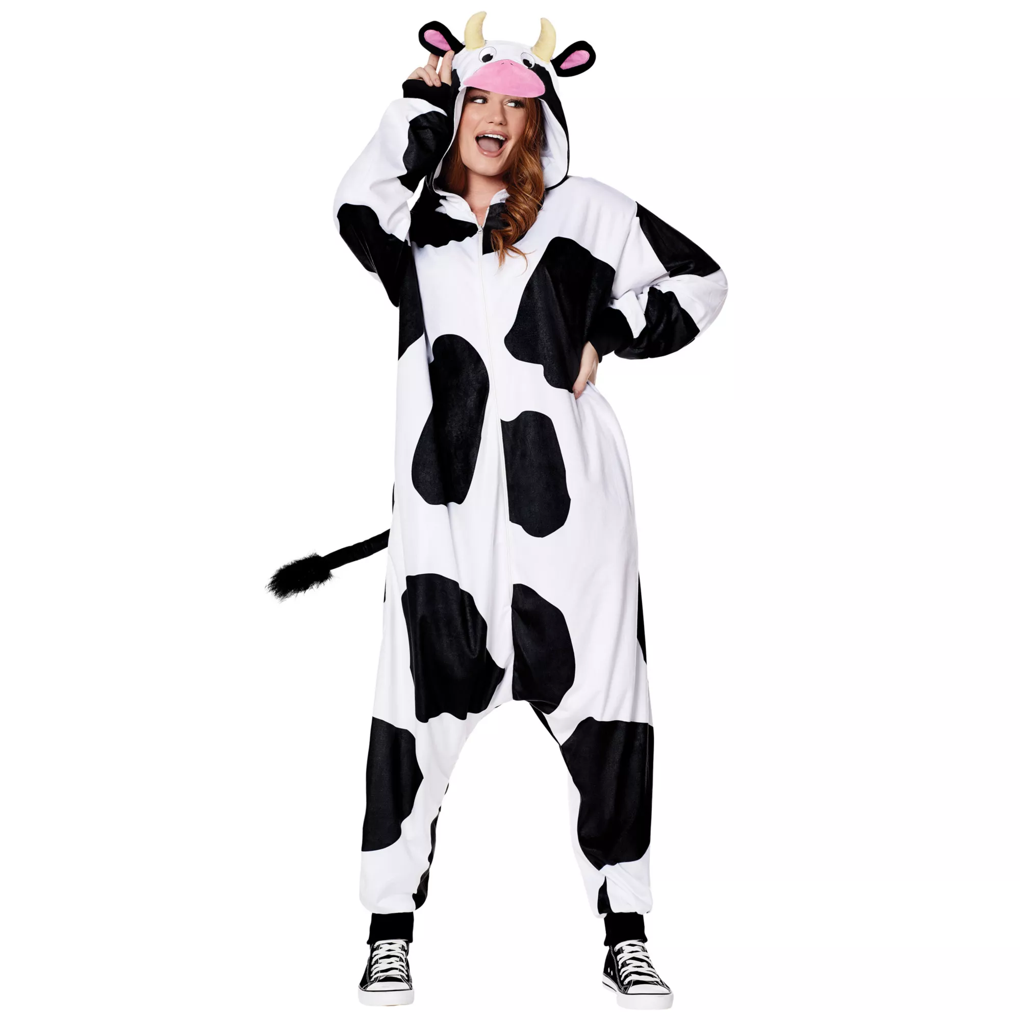 Adult Cow Jumpsuit at Spencer's