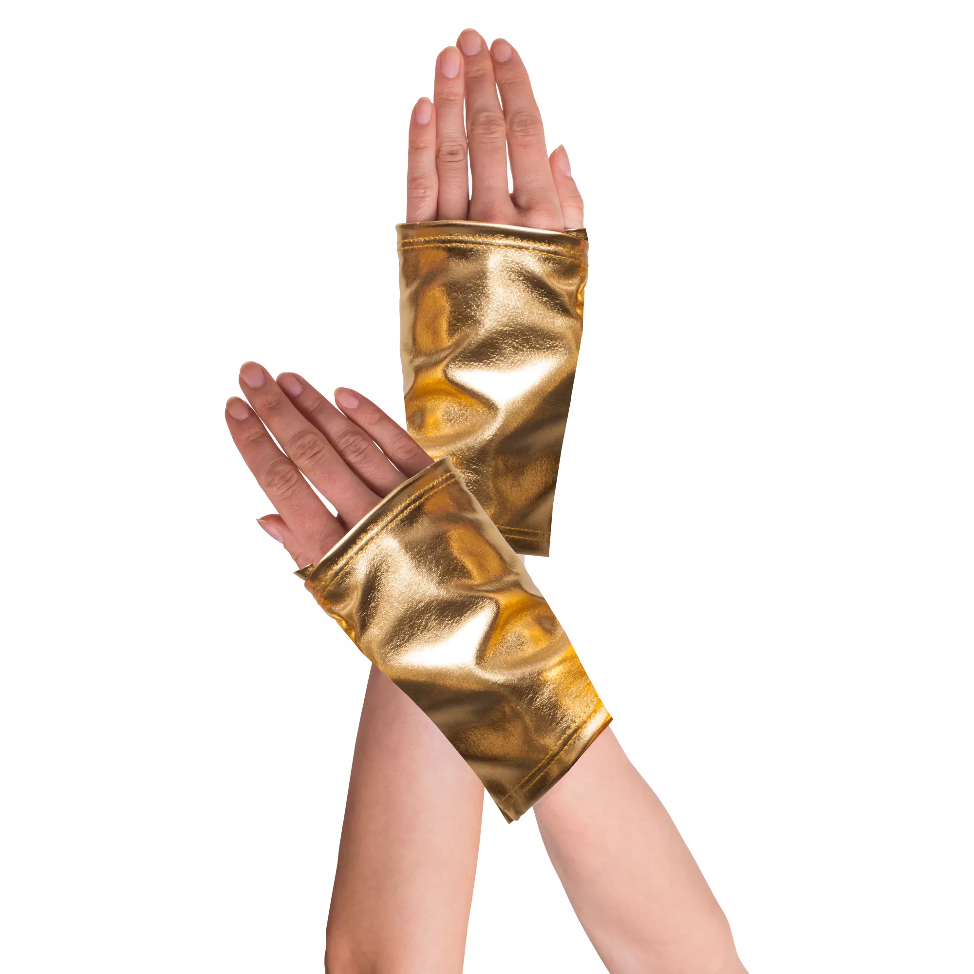Goldtone Fingerless Gloves at Spencer's