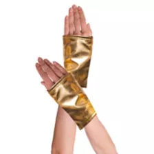 Goldtone Fingerless Gloves at Spencer's