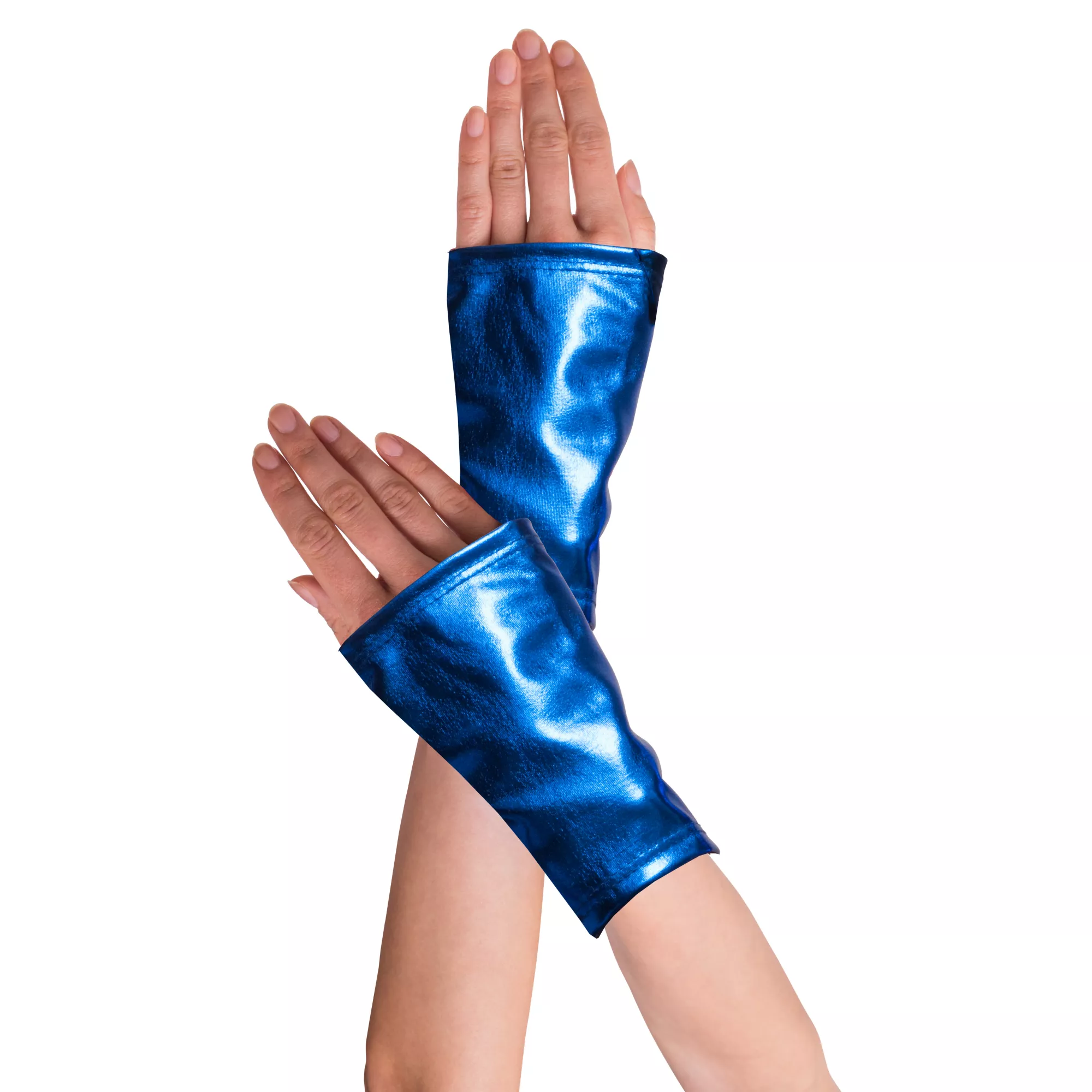 Blue Fingerless Gloves at Spencer's