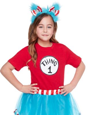  Dr. Seuss for Pets The Cat in The Hat: Halloween Thing 2  Costume- Extra Small  Funny Halloween Costumes for Dogs, Officially  Licensed Dr. Seuss Dog Halloween Costume (FF23033) : Pet Supplies