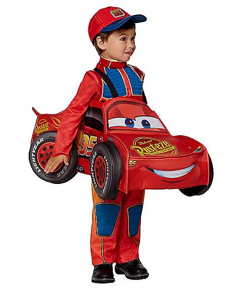 put off Snooze Western Toddler Lightning McQueen 3D Car Ride-Along Costume - Cars -  Spirithalloween.com