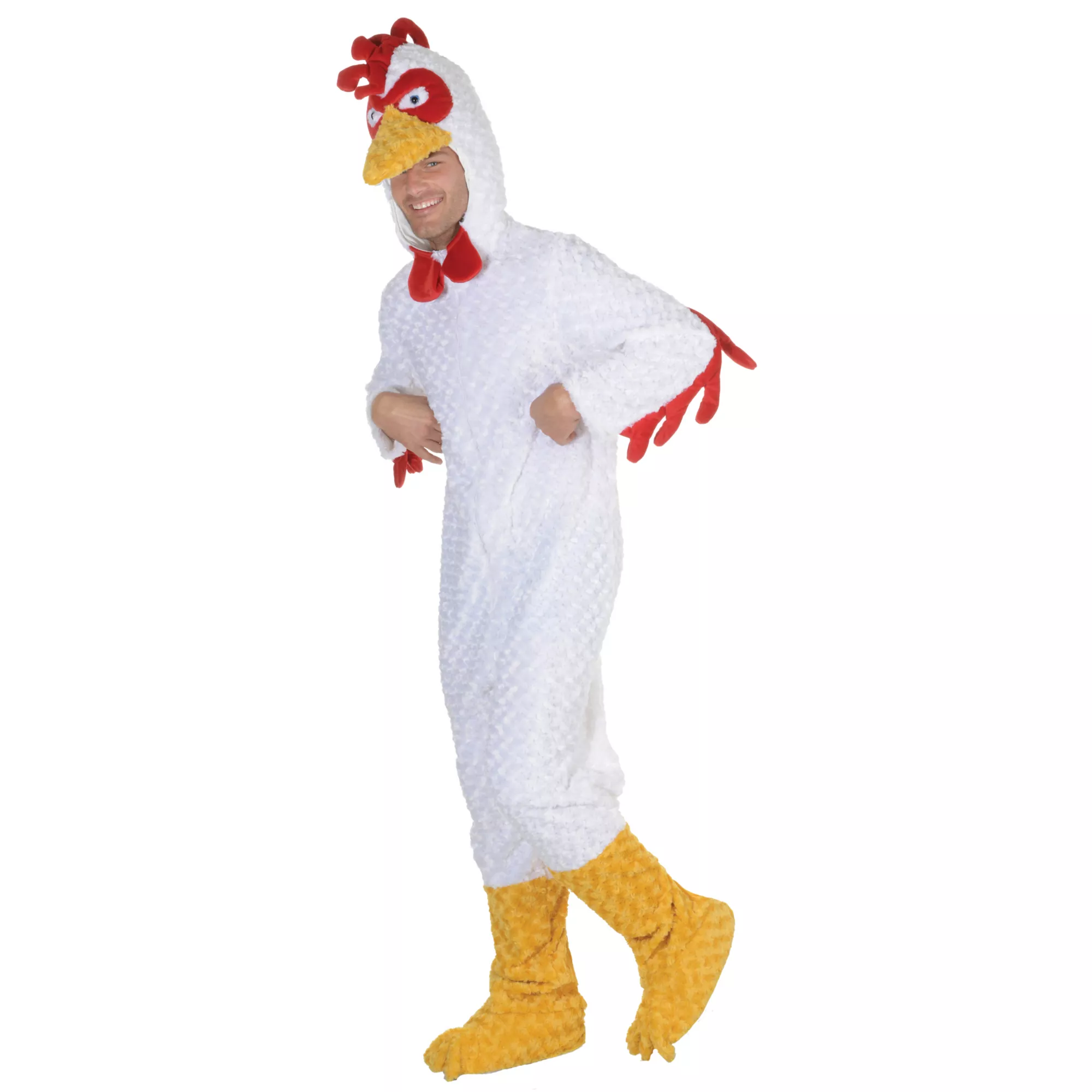 Adult Chicken One Piece Costume at Spirit Halloween