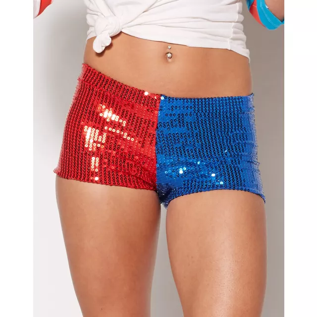 Sequin Harley Quinn Shorts