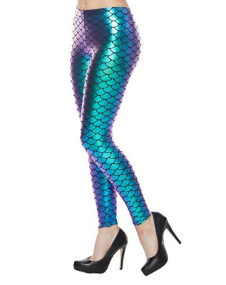 Kelby Coral - Classic Mermaid Scales Leggings - Adult – Rescue Sirens