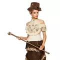 Lace Off-the-Shoulder Steampunk Shirt at Spirit Halloween