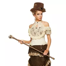 Lace Off-the-Shoulder Steampunk Shirt at Spirit Halloween