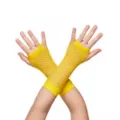 Yellow Fishnet Gloves at Spirit Halloween
