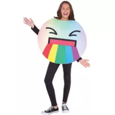 Kids Puking Rainbow Emoji Costume at Spirit Halloween